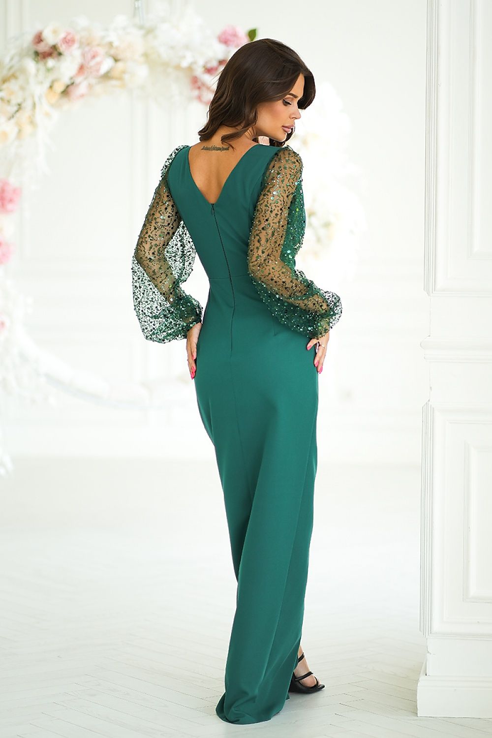 Long dress model 199011 Bicotone