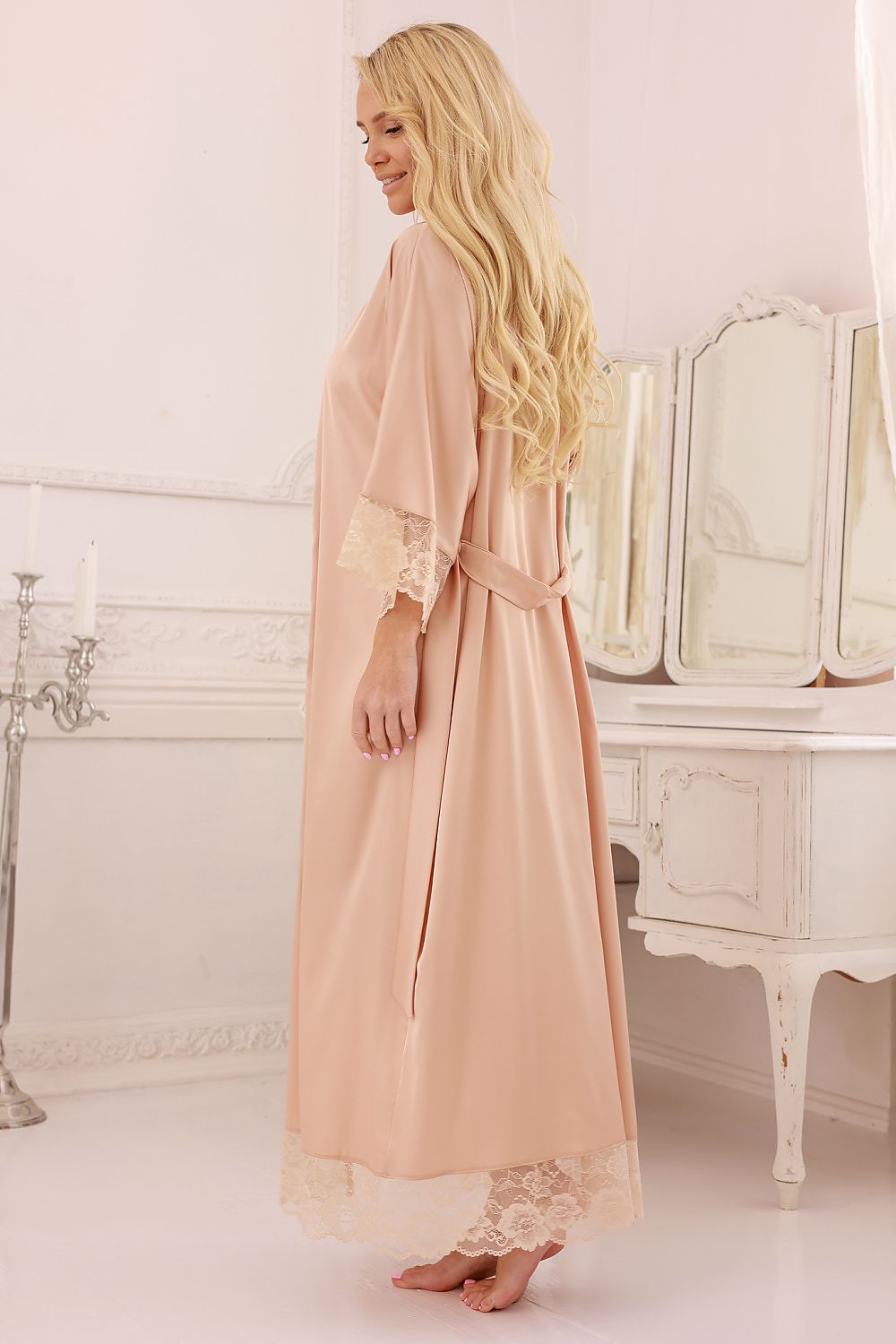 Long bathrobe model 218049 Kalimo