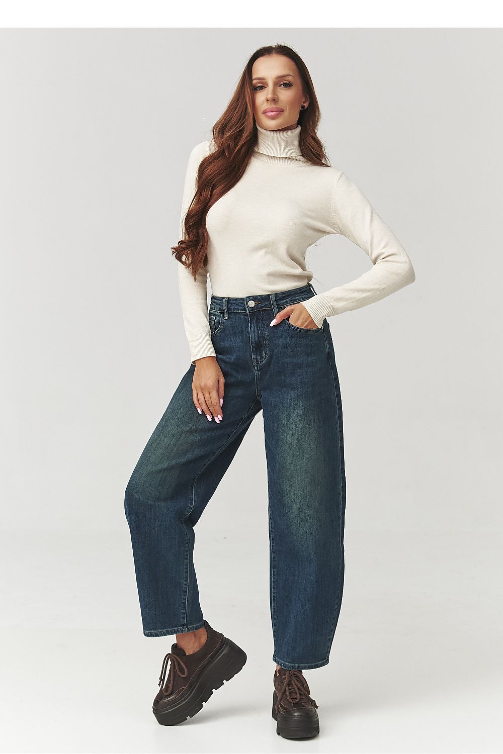 Turtleneck model 219739 Makadamia