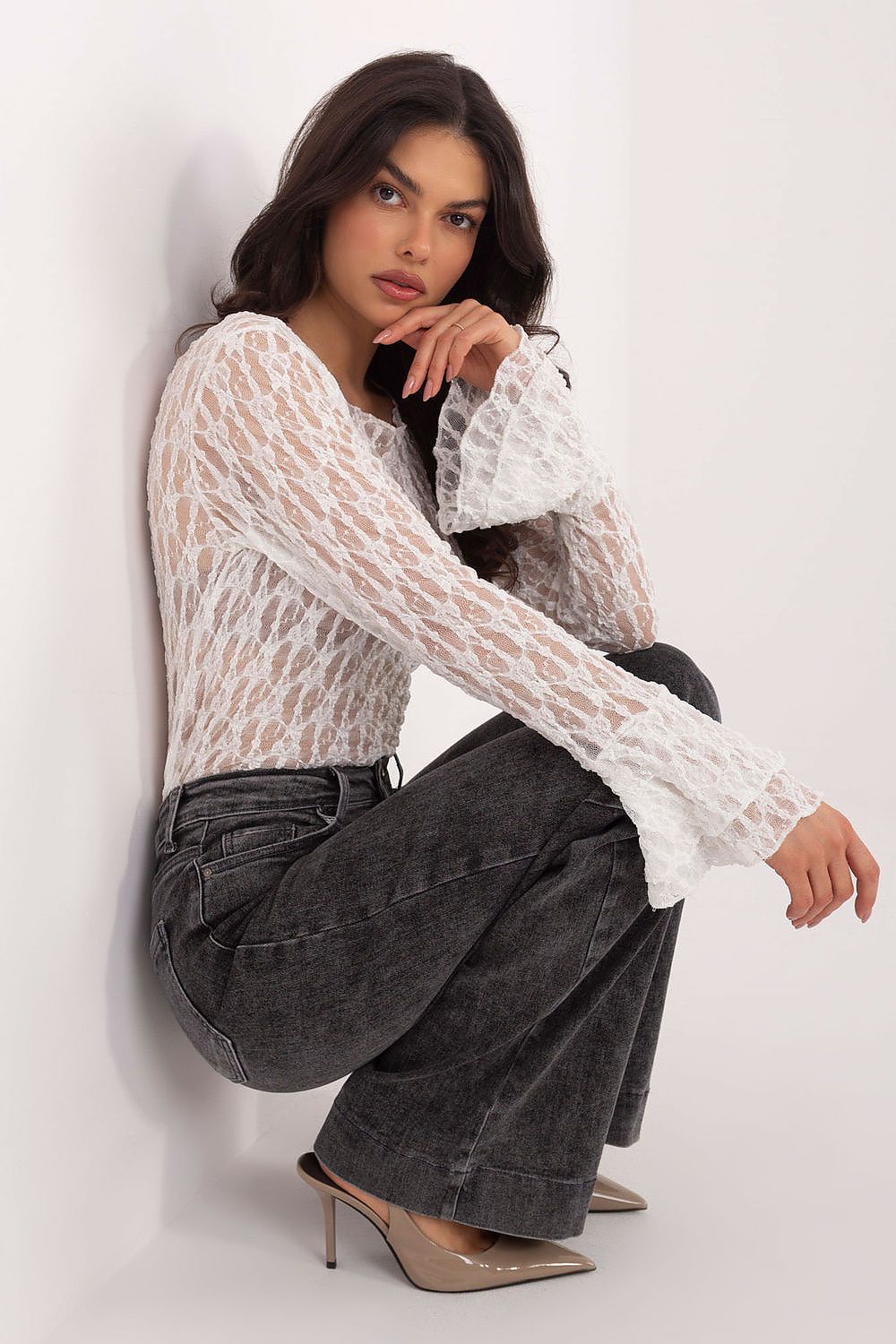 Lace blouse model 222450 Italy Moda