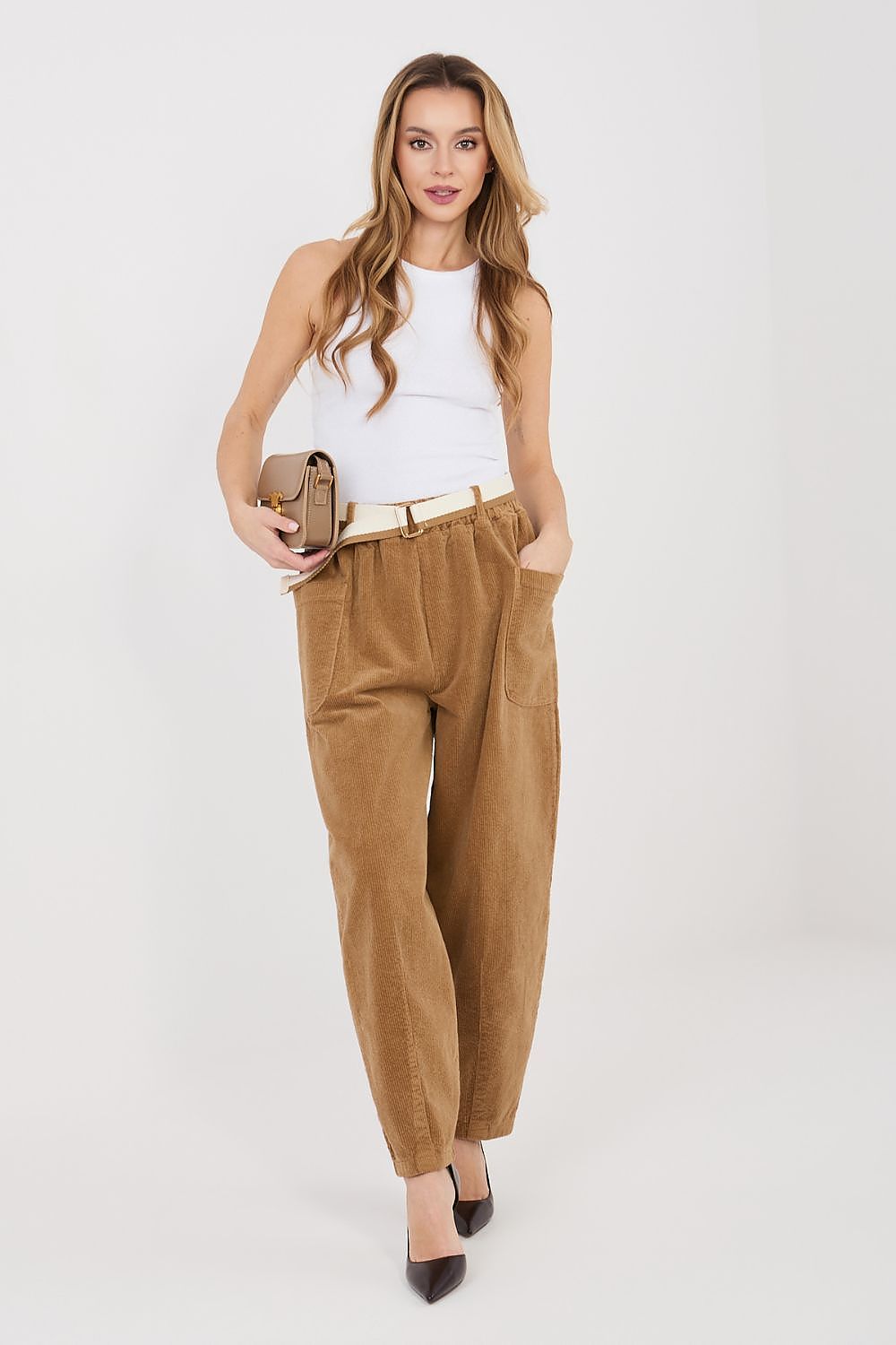 corduroy trousers model 225424 Rue Paris