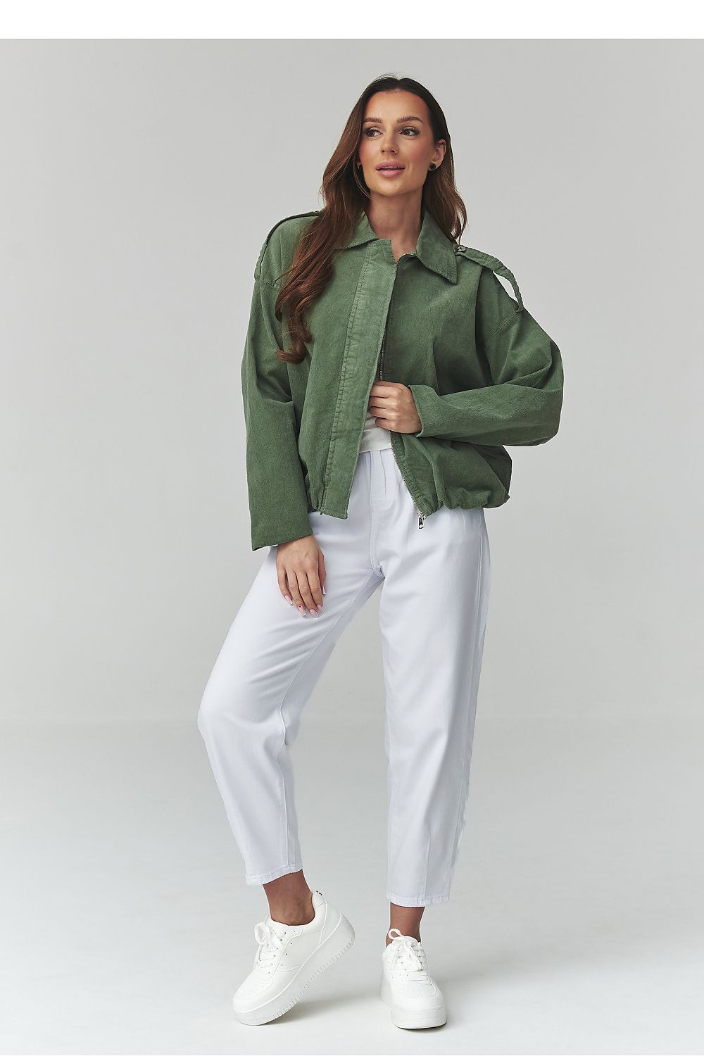 Corduroy jacket model 225691 Makadamia