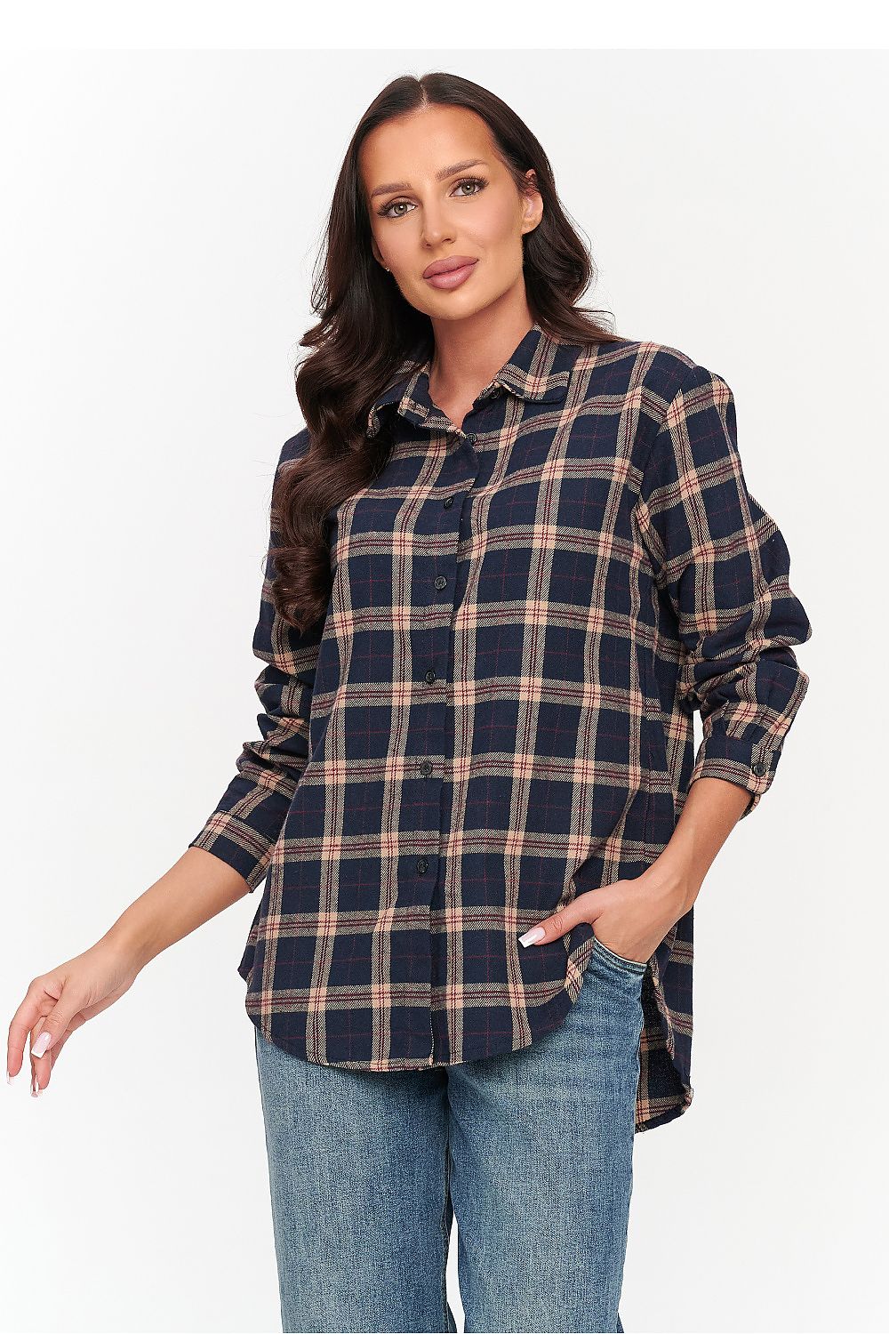 Long sleeve shirt model 231010 Makadamia