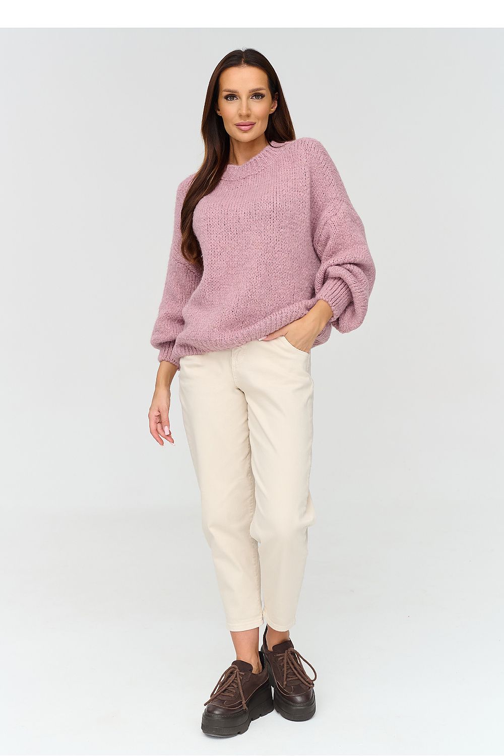 Jumper model 231990 Makadamia