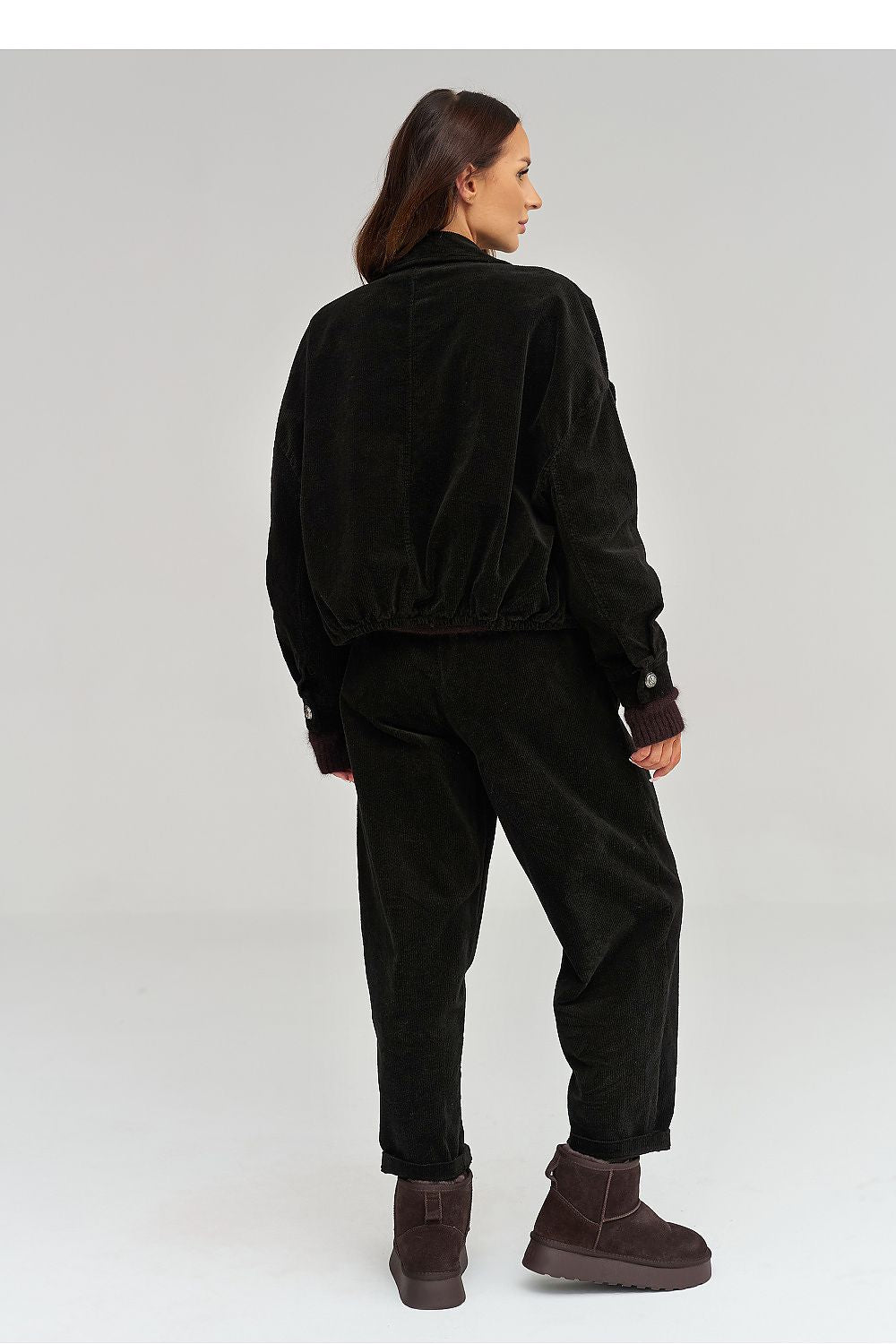 Corduroy jacket model 232014 Makadamia