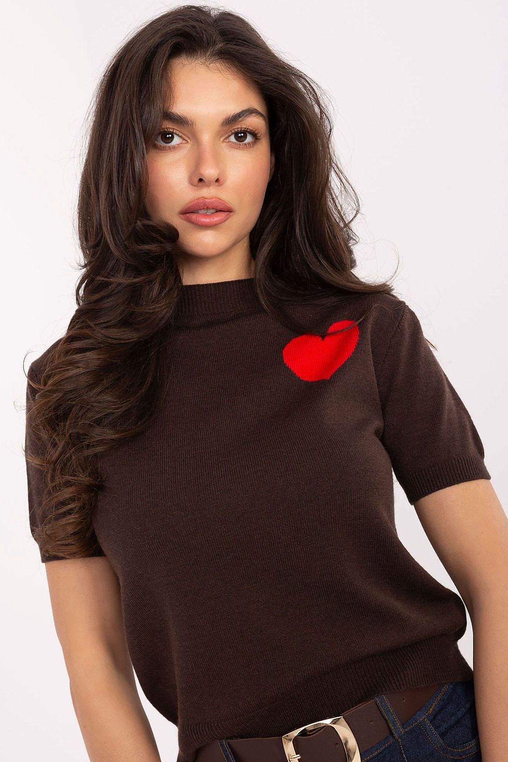  Short sleeve sweater model 219593 Factory Price 
