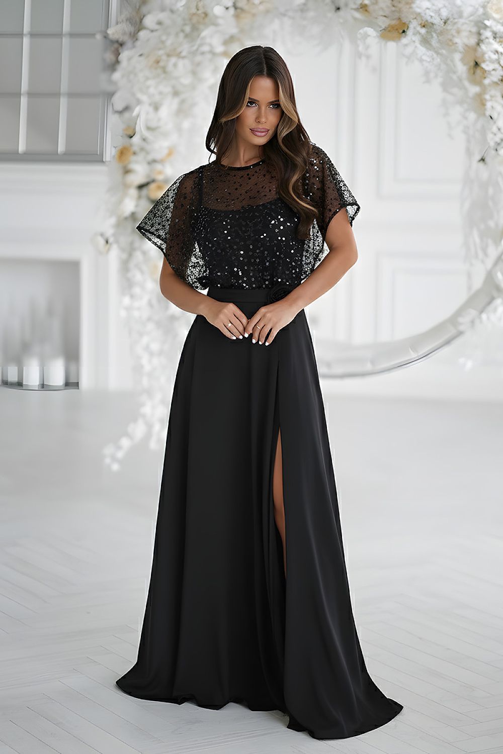  Long dress model 219685 Bicotone 