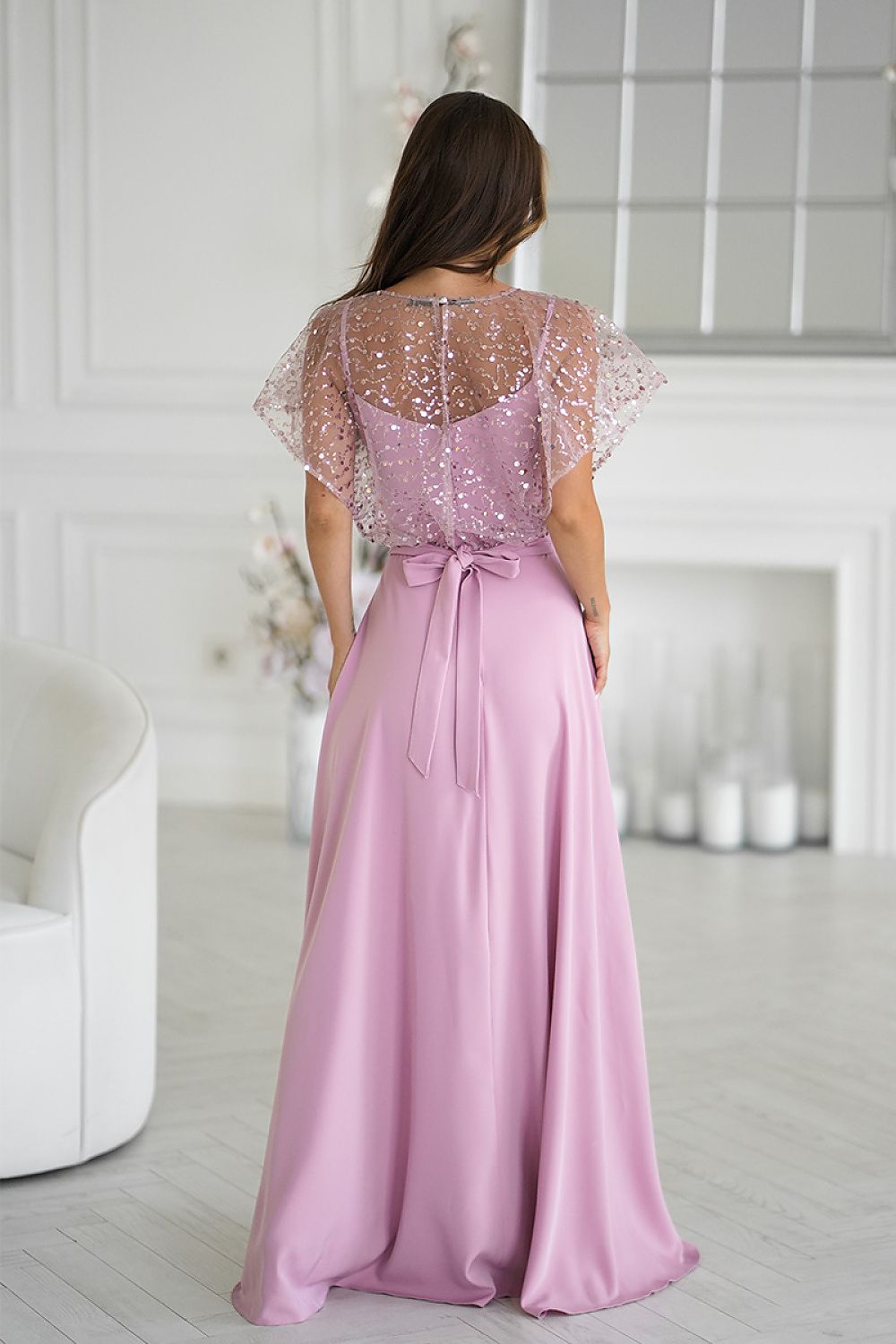  Long dress model 219690 Bicotone 