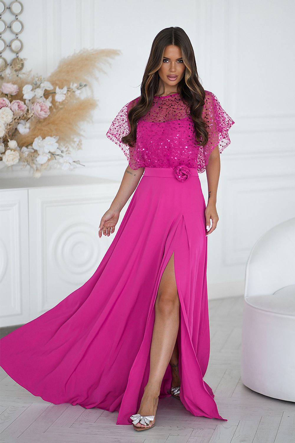  Long dress model 219692 Bicotone 