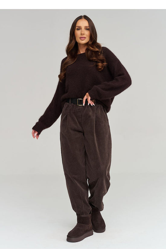 corduroy trousers model 232016 Makadamia 